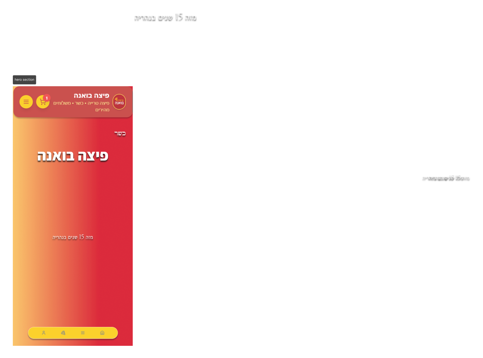 פיצה בואנה - באנר פרסומי
